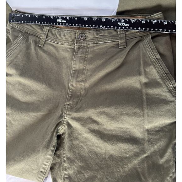 Legendary Outfitters Pants Men' 36X30 Green Canvas Cargo Utility Hiking Work - Picture 3 of 12